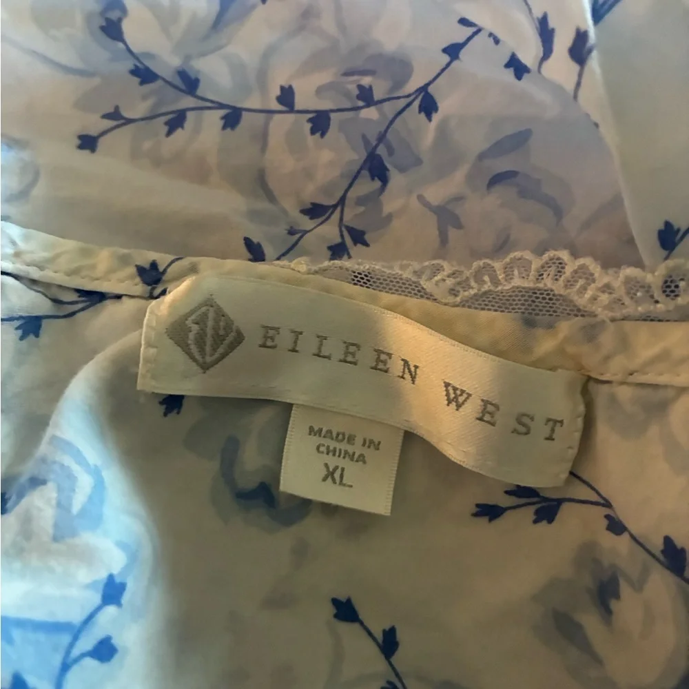 Eileen West Blue Floral Nightgown - Picture 6 of 8